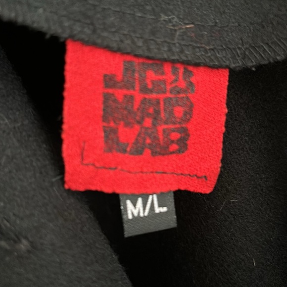 JGs Mad Lab Wool Black Artsy Lagenlook 3D Applique Flower Trim Winter Coat - Picture 11 of 13